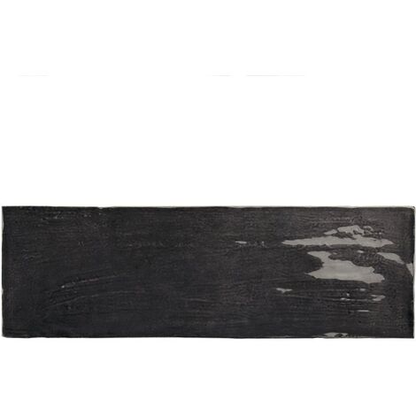 Faience nuancée effet zellige noir 6.5x20 RIVIERA TOURMALINE 25849- 0.5 m²