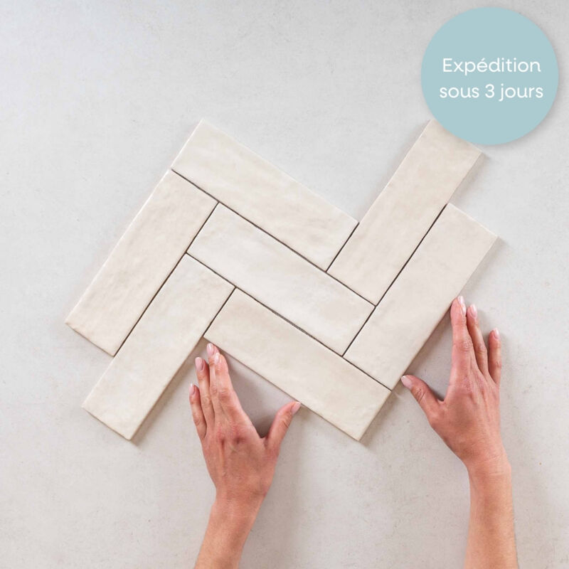 Equipe - Faïence Effet Zellige la riviera 6,5x20 (0,5m2) Wheat - Les Carreaux de Jean