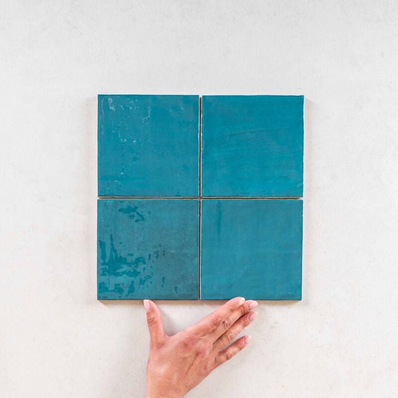 Equipe - Faïence Effet Zellige la riviera 13,2x13,2cm Quetzal (1m2) - Les Carreaux de Jean