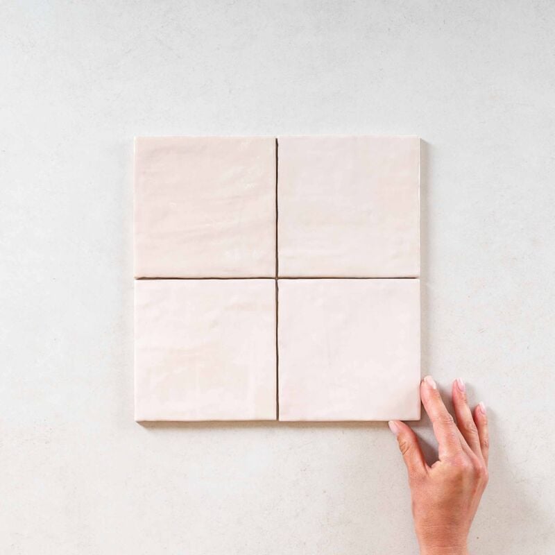 Equipe - Faïence Effet Zellige la riviera 13,2x13,2cm Rose (1m2) - Les Carreaux de Jean