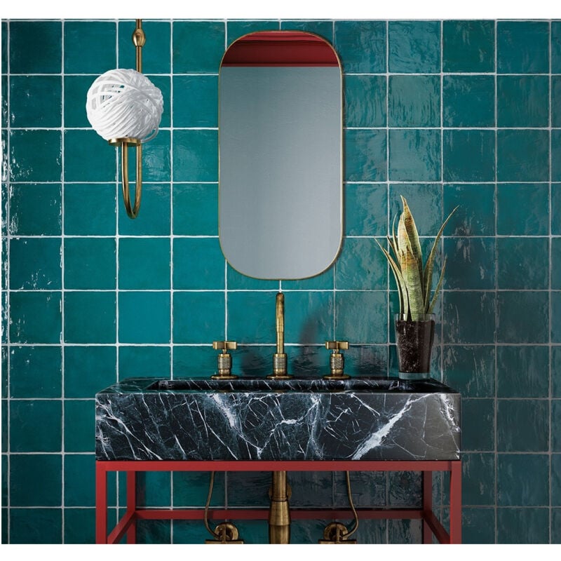 Equipe - Carrelage mural faïence effet zellige la riviera 13,2x13,2 cm Quetzal - - boîte de 1 m2 - Gioia Materia