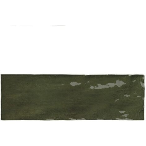 Faience nuancée effet zellige vert 6.5x20 RIVIERA BOTANICAL GREEN 25847 - 0.5 m²