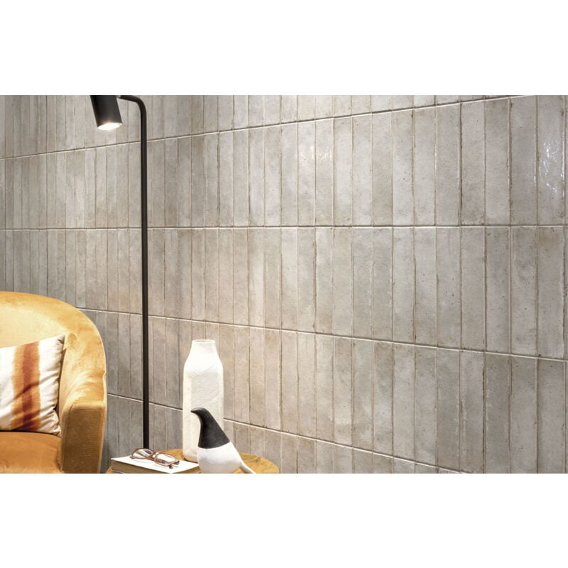 Faïence - RAKU - Oyster - 5,6x26,7 - Brillant - (0,78 m²)