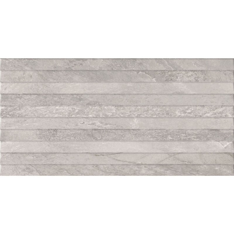 Stone By Stone - Faïence - rock - moonlight - 30x60 carved - Naturel - (1,46 m²)