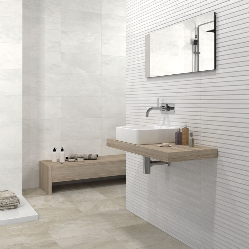 Faïence - rock - shell - 27x42 - Naturel - (1 m²)