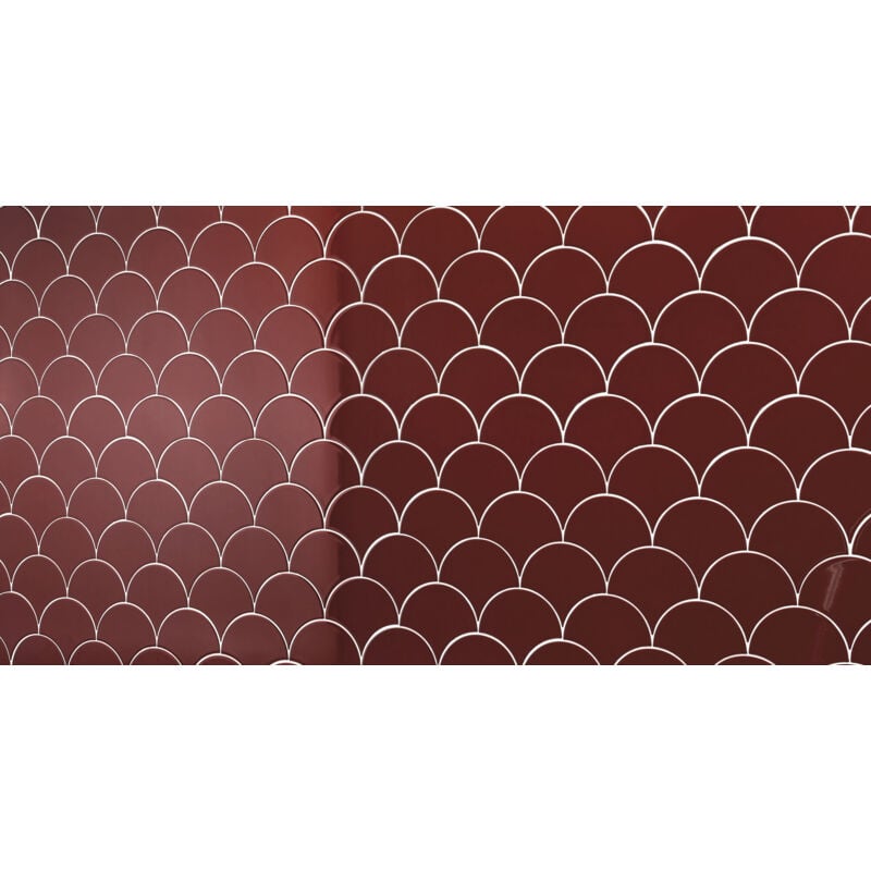 Stone By Stone - Faïence - scales - sangue de boi - Brillant - (0,154 m²)