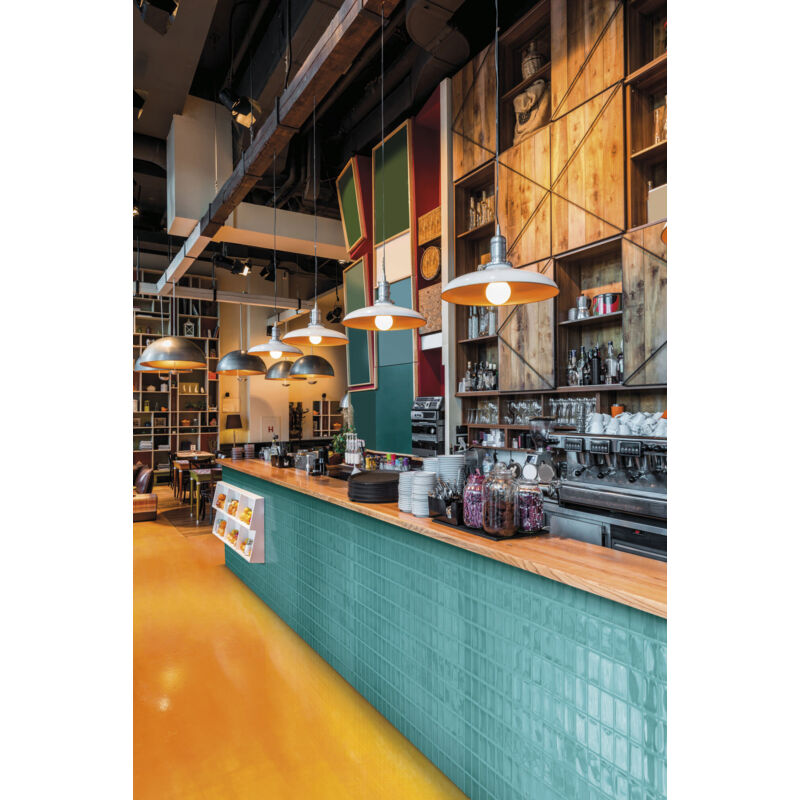 Faïence - URBAN ATELIER - TURQUESA - 14x14 - Brillant - (0,48 m²)