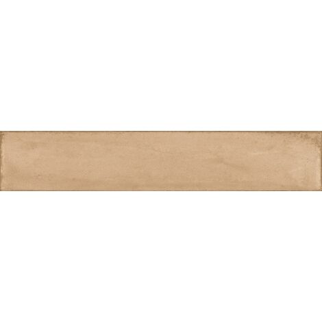 Faience vintage brillante terre cuite - TERRACOTTA BRICK - 7.5x40 cm - 1.32m²