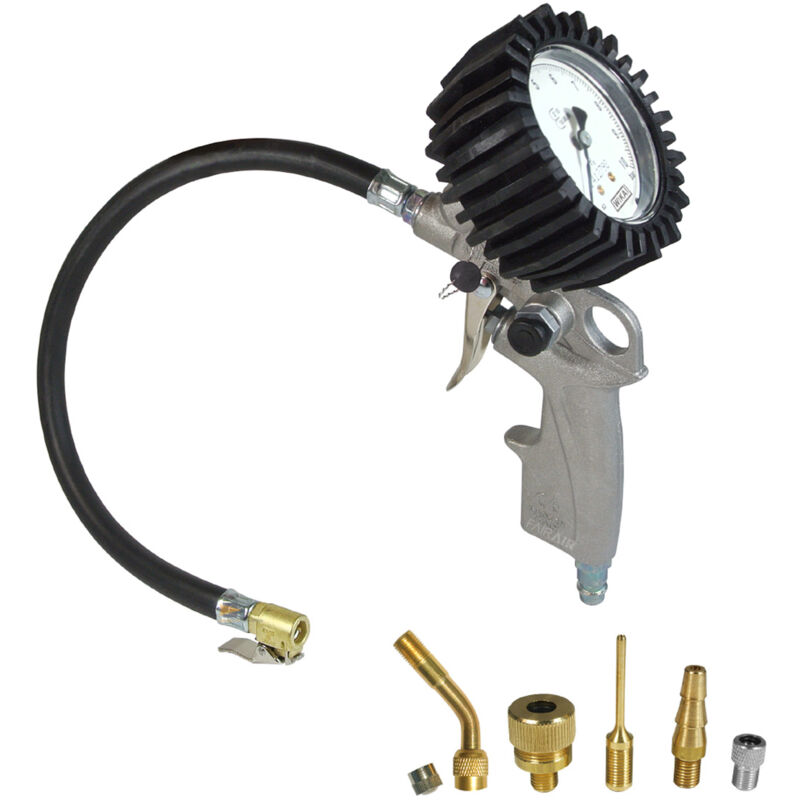 Fairair - Remplisseur de pneus rf-g-set, calibré, avec tuyau de 37 cm + kit de 5 adaptateurs, FA30003