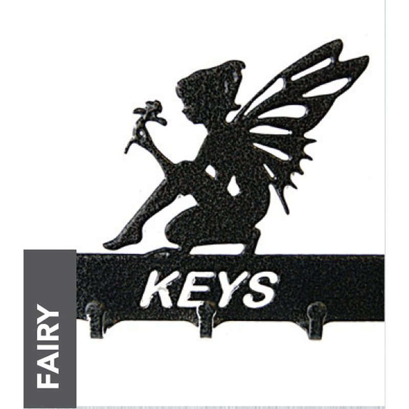 Fairy Key Holder - Rack - Solid Steel - W15 x H9 cm - Black