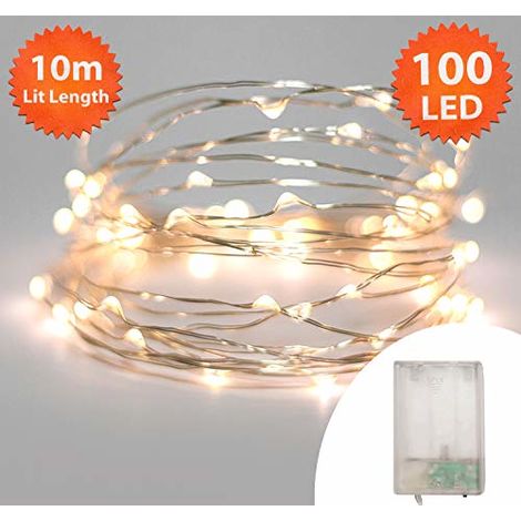 Fairy Lights 100 Micro Led 10m Warm White Indoor Christmas