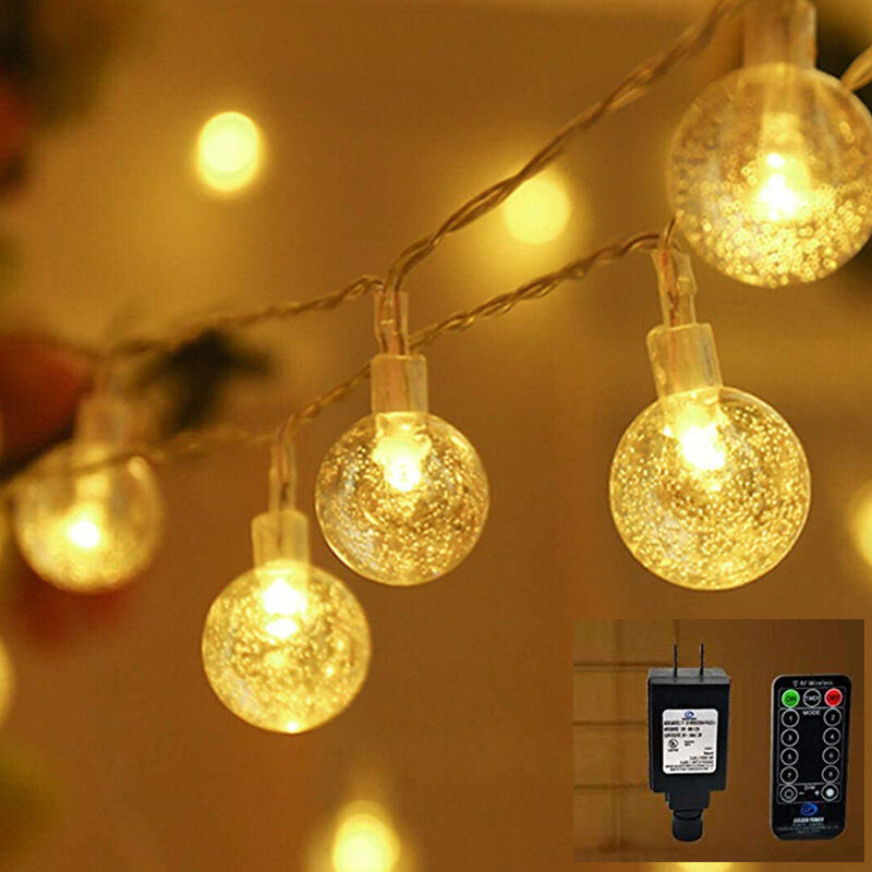 Image of Fairy Lights Battery Operated Fairy Lights 6m40LED Fairy Lights with Remote Control Waterproof Indoor Outdoor Hanging Decorative Lights Christmas
