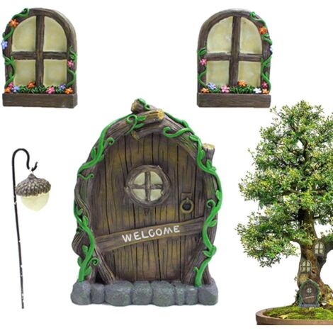 Fairy Tree Porte et - Maison de fée et porte de fée pour arbres en plein