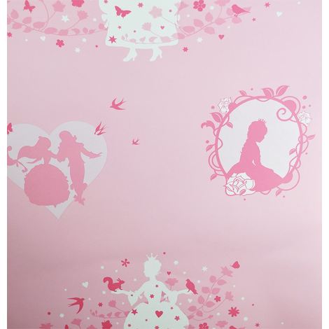 Fairy Wallpaper Girls Stars Floral Flowers Rose Metallic Shiny Silver Pink