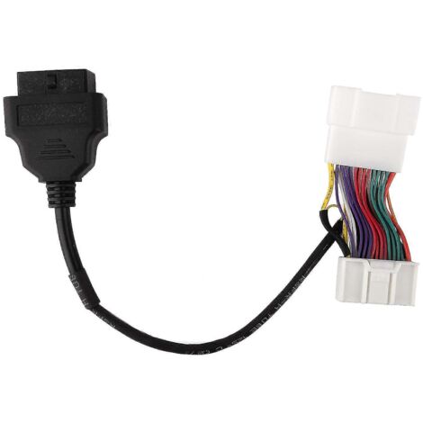 Faisceau de câblage d'interface de diagnostic OBD2 pour modèles 2019 à 2021 (noir et blanc)