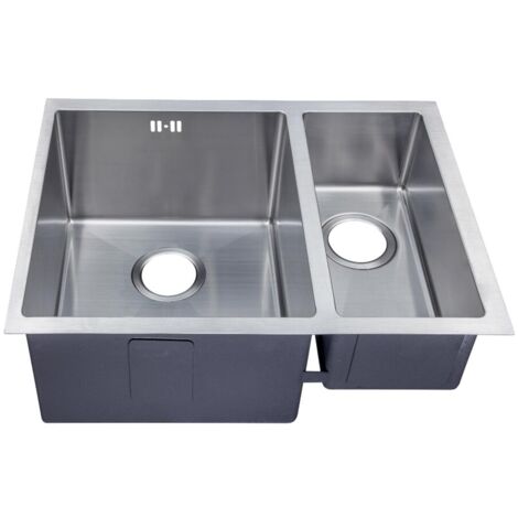 Fait à la main. Evier inox sous plan 1,5 cuve (DS029 L)