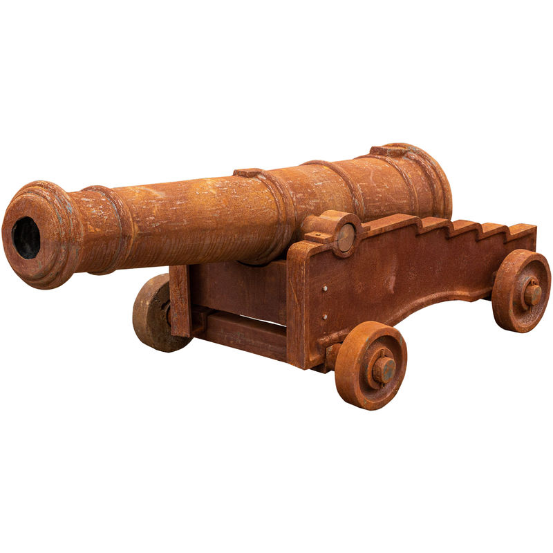 Faithful reproduction of vintage cast iron made cannon