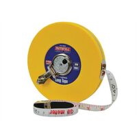 Tape Measures - faithfull 04 30m closed abs fibreglass long tape 30m 100ft width 13mm