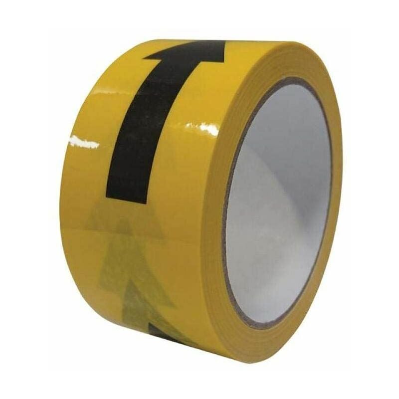 TBC - PROMO-Laminated Self-Adhesive Hazard Tape�Arrows Black/Yellow 50mm x 33m - faitapehazar