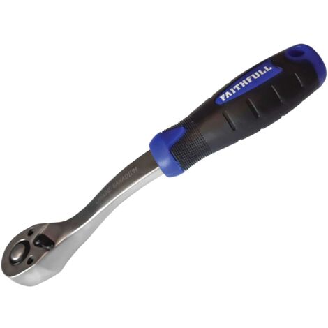Faithfull 1/4 Inch Drive Ratchet Handle with Quick-Release, 72 Teeth, Model FAISOCRAT14N
