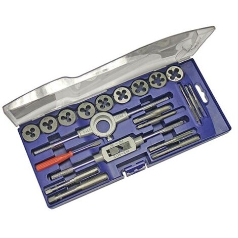Faithfull 21-Piece Metric Tap and Die Set in Carbon Steel for Precision Threading