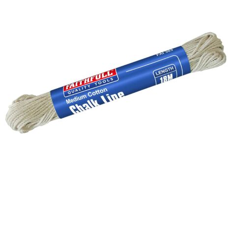 Faithfull 303 Medium Cotton Chalk Line with 18m Length – Pack of 12