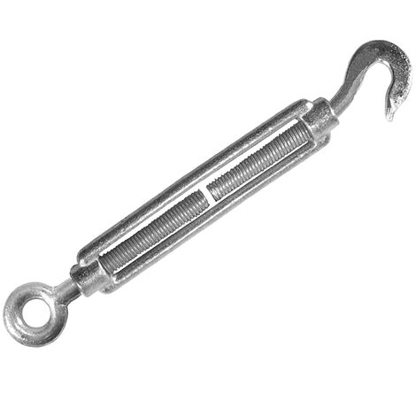 Faithfull 69336GE Straining Screw 6mm Hook Eye Galvanised 89mm Pack 2 FAICHSCREW6