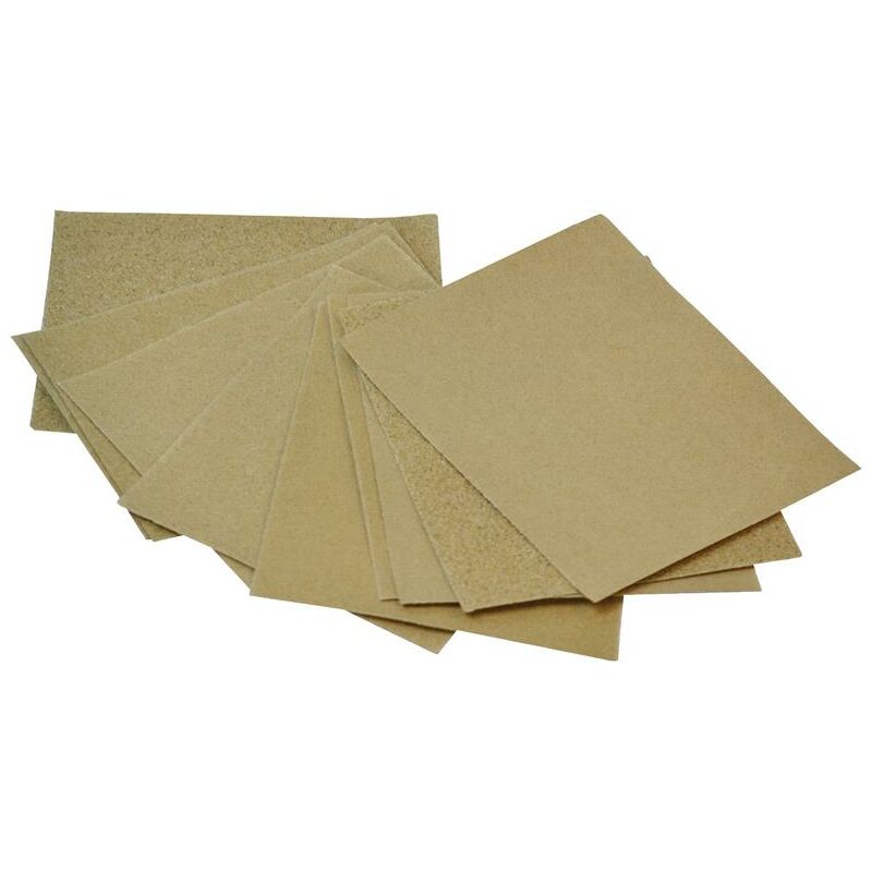 Faithfull - Cork Block Glasspaper Sanding Sheets Assorted (Pack 10) faiacbgpa