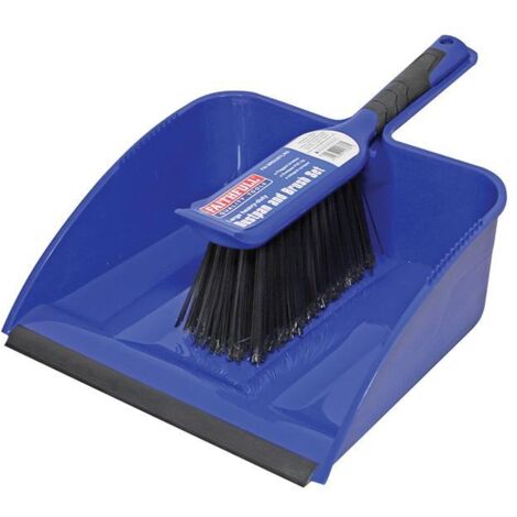 Faithfull 7570 Large Plastic Dustpan & Brush Set FAIBRDUSTLRG