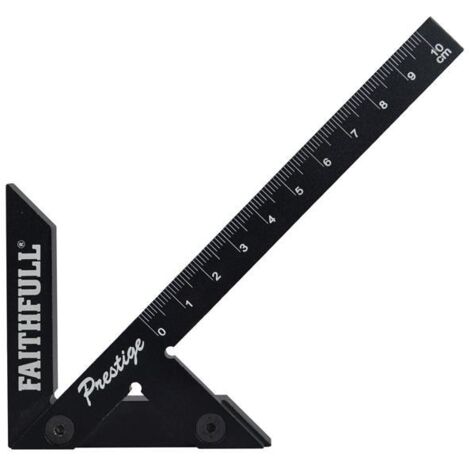 Faithfull 75R100 Prestige Centre Finder Gauge Black Aluminium 100mm FAICSQ10CNC