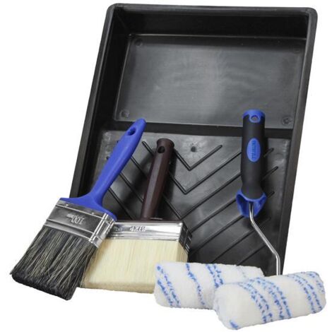 Faithfull 75RKITWOOD Wood Care Paint Brush & Roller Kit, 6 Piece FAIRKITWOOD