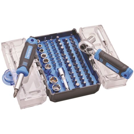 Faithfull 78 Piece Magnetic Screwdriver Bit & Socket Set Bike Tools XMS25SDSET78