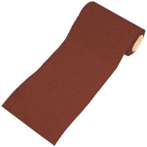 Faithfull Aluminium Oxide Sanding Paper Roll Red Heavy-Duty 115mm x 10m 120G FAI
