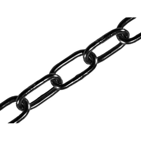 Faithfull Black Japanned Chain 2.5mm x 2.5m - Max. Load 50kg FAICHCUT25B