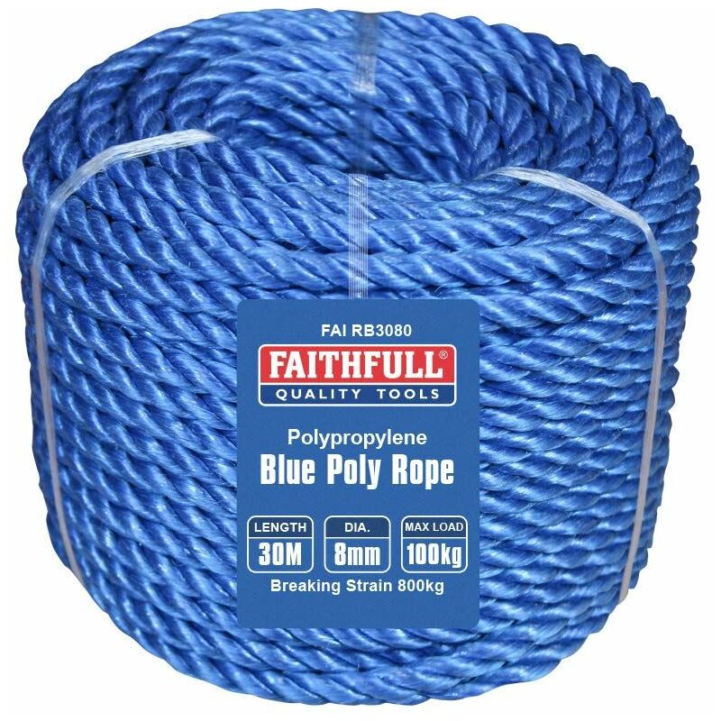 Blue Poly Rope 8mm x 30m FAIRB3080