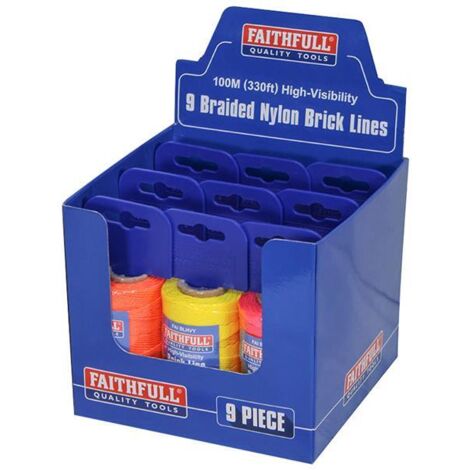 Faithfull Brick Line Replacement Dispenser Reel CDU, 9 Piece FAIBLDISPCDU