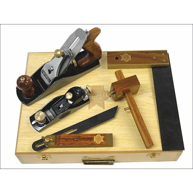 Faithfull - Carpenters Tool Kit 5 Piece in Wooden Box faicarpset