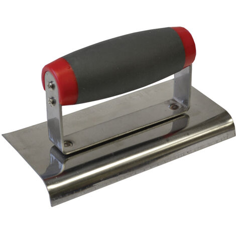 Faithfull Edging Trowel Soft Grip Handle 6 x 3in FAISGTEDGESS
