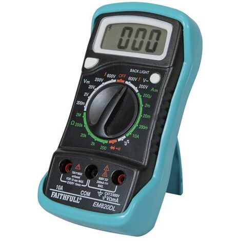Faithfull EM820DL Multimeter LCD Display FAIDETMULTI