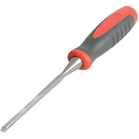 Faithfull ERKX2006 Bevel Edge Chisel Red Soft Grip 6mm 1/4in FAIWCR6