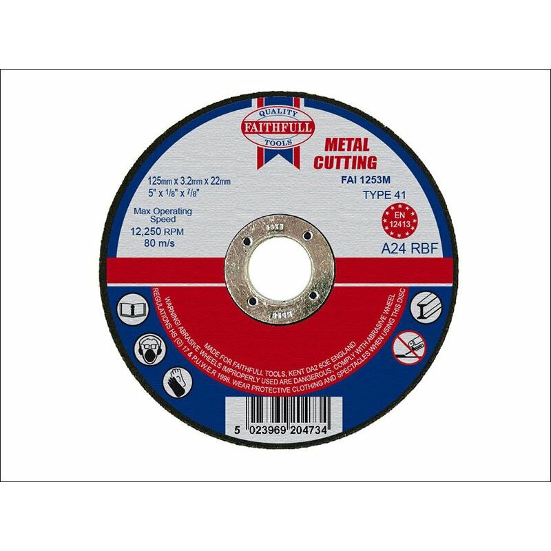Metal Cut Off Disc 125 x 3.2 x 22.23mm FAI1253M