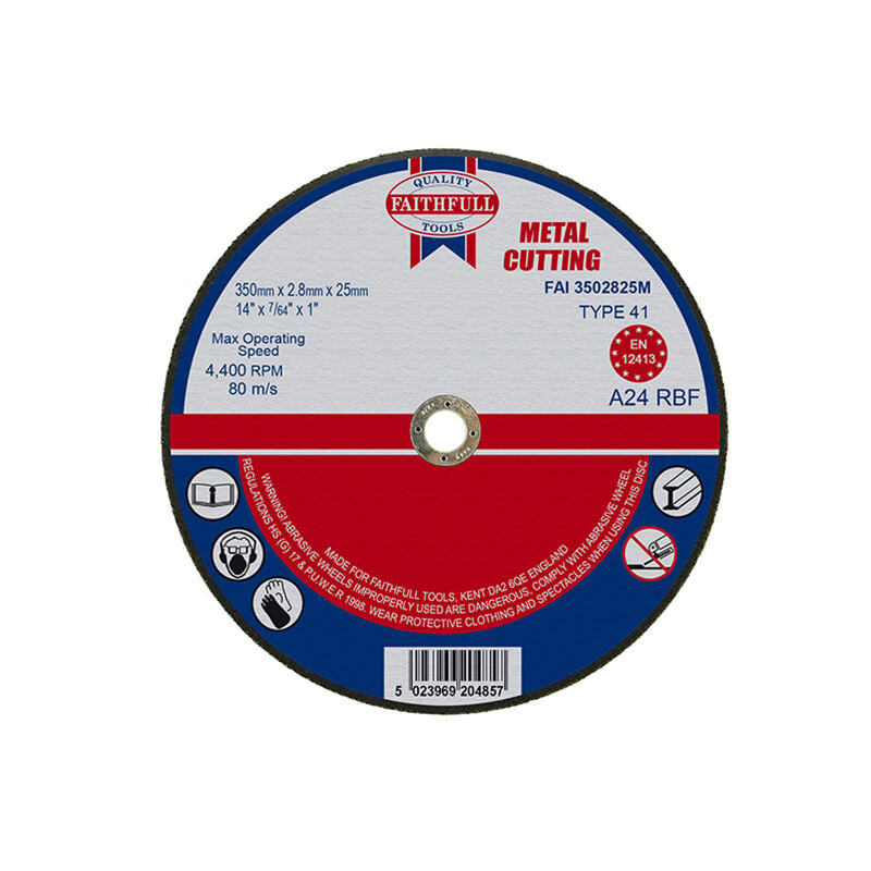 Faithfull - Metal Cut Off Disc 355 x 2.8 x 25.4mm FAI3502825M