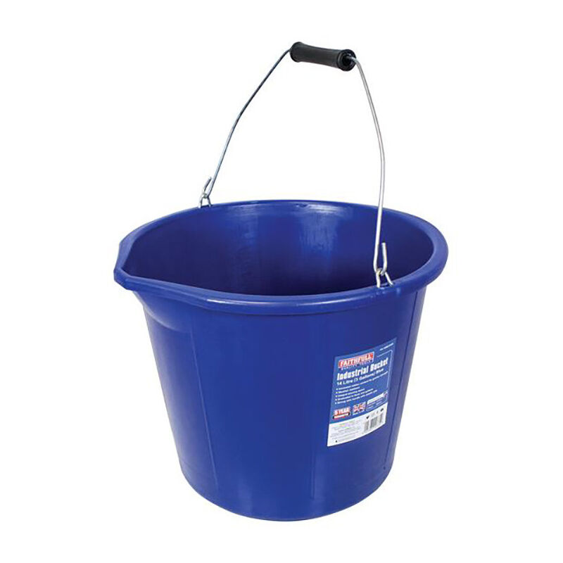 FAI3GBUCKIN Builders Industrial Bucket 14 litre (3 gallon) - Blue - Faithfull