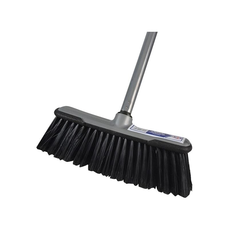 Soft Broom with Screw On Handle 300mm (12in) faibrsoftdiy - Faithfull