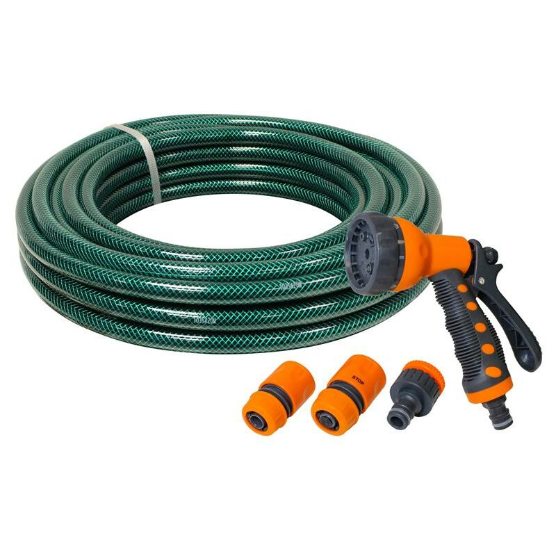 710391662024606 pvc Garden Hose 20m with Fittings & Spray Gun FAIHOSE20AV - Faithfull