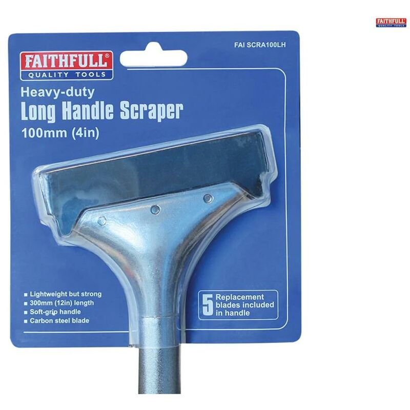 Faithfull - Long Handle Scraper Decorating Wallpaper Paint Remover FAISCRA100LH