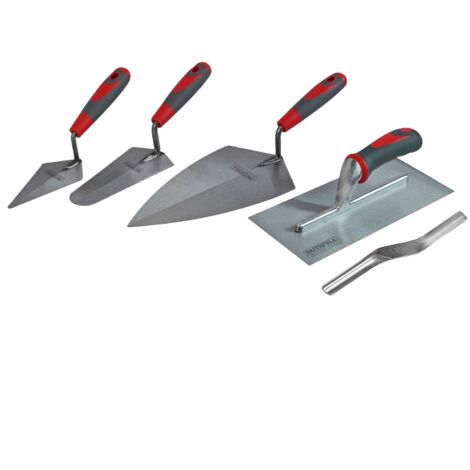 Faithfull FAISGTSET5 5 Piece Trowel Set Soft Grip Handle