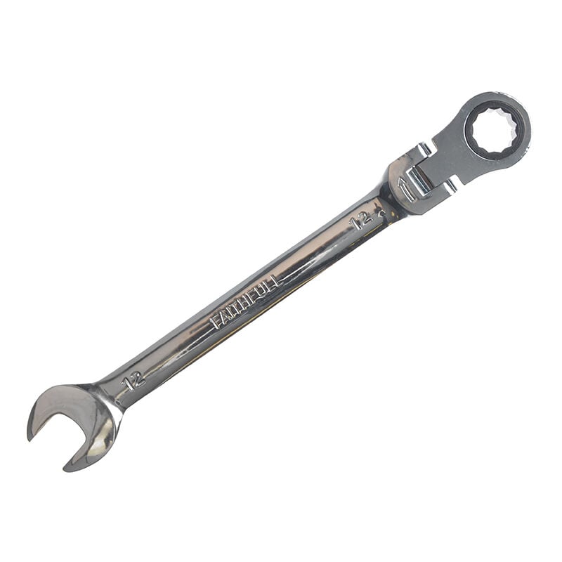 Faithfull SJW6112 Ratchet Combination Spanner Flex Head CV 12mm FAISPARAT12