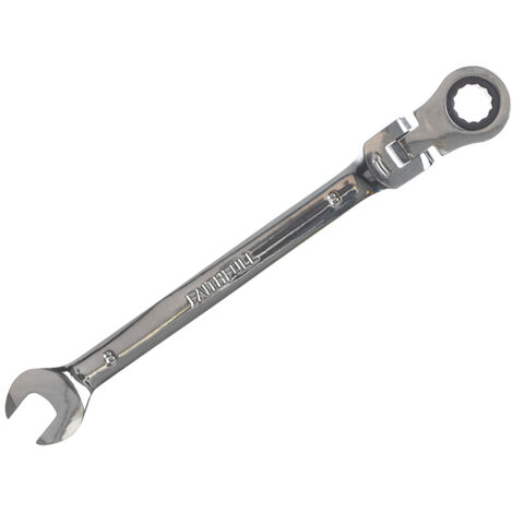 Faithfull FAISPARAT8 8mm Ratchet Combination Spanner with Flexible Head for Versatile Use