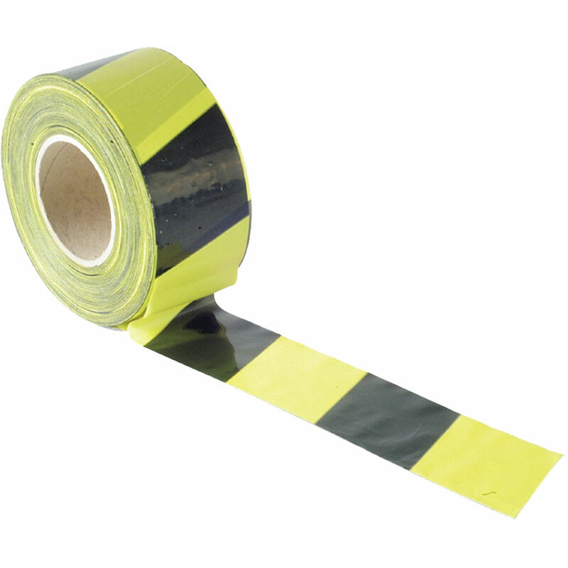 Faithfull - 002570500BYTB Barrier Tape 70mm x 500m Black & Yellow